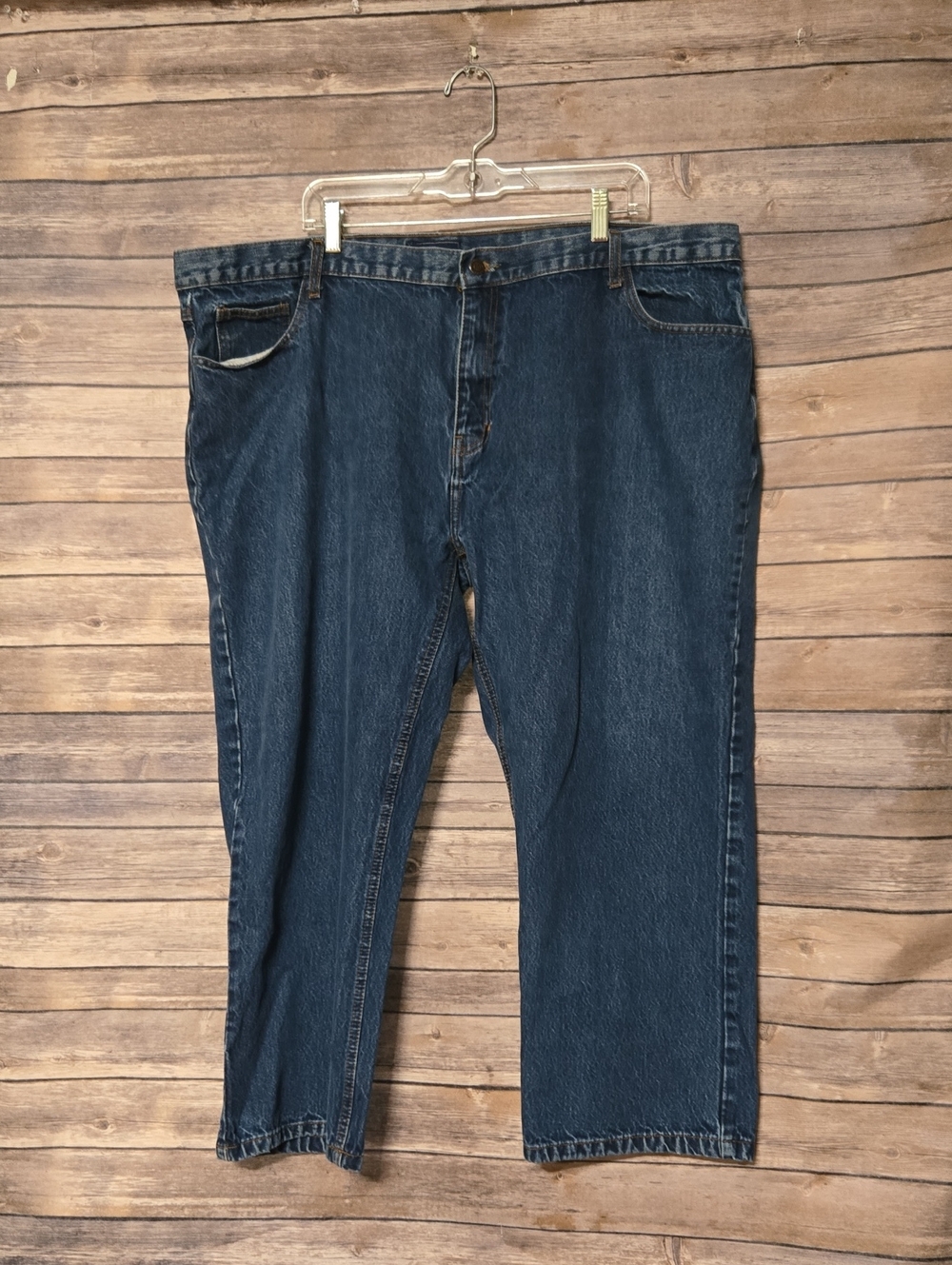 Relaxed Fit Men's Jeans — Dark Blue Denim
